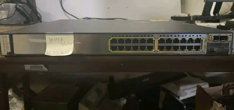 Коммутатор CISCO WS-C3750-24PS-E Catalyst 3750 24 10/100 PoE + 2 SFP