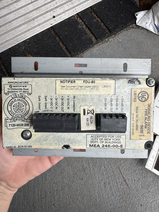 Дисплей Notifier FDU-80 Fire Alarm Character Display Annunciator