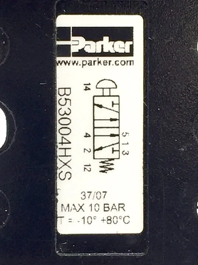 Пневмоклапан Parker B53004HXS Button Spring Valve 5/2 Pneumatic Manual Control 5 — фото лота 1