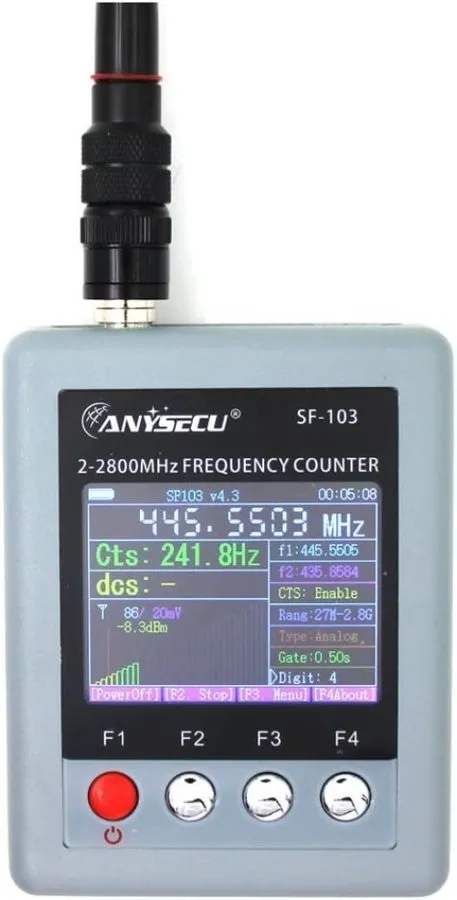 Тестер Anysecu SF-103 A-SF103 Portable Frequency Counter 2MHz 2.8GHz