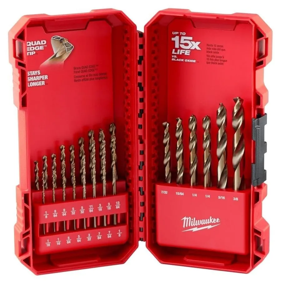 Режущий инструмент Milwaukee 48-89-2338 Red Helix Cobalt Drill Bit Set 1/16-3/8"