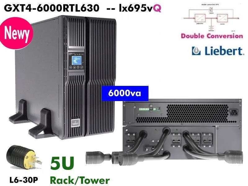 ИБП Liebert GXT4 UPS, GXT4-6000RTL630 6000VA 4200W RM 5U 208V/240V, 30A Refurbi