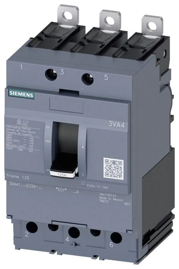 Автоматический выключатель 3VA4125-5ed34-0AA0 SIEMENS 3 POLE 25 AMP BOLT-ON CIRC