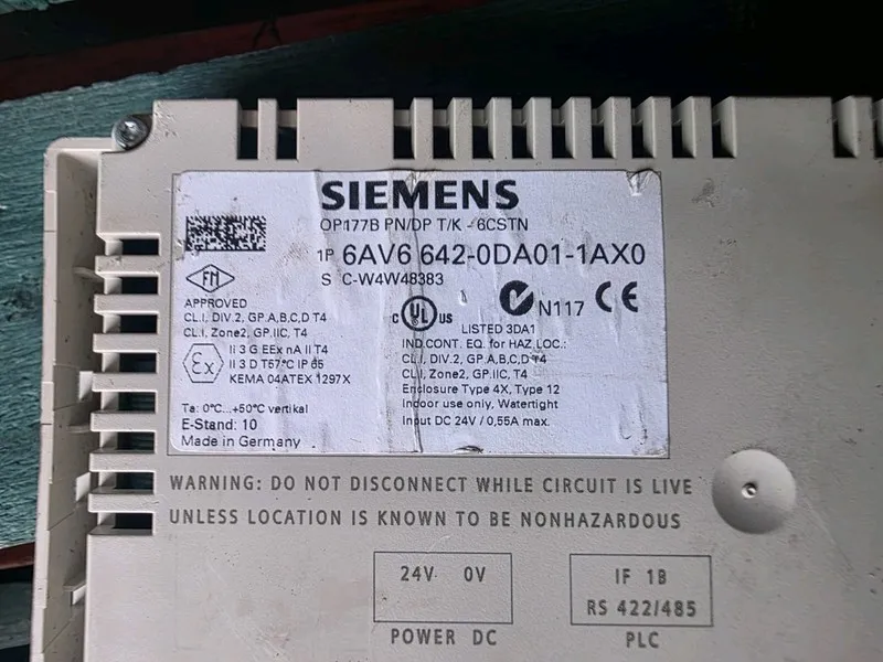 Панель оператора Siemens HMI PANEL OP177B 6AV6642-0DA01-1AX0 PLC — фото лота 1