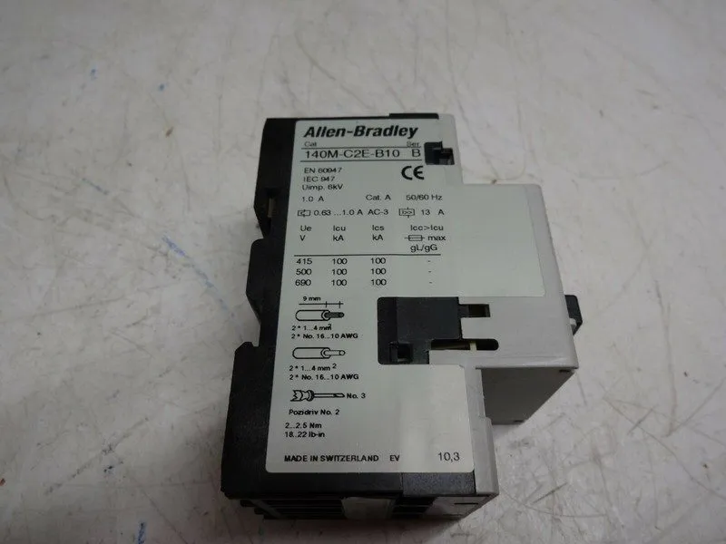 Автоматический выключатель Allen Bradley 140M-C2E-B10 Motor Protection Circuit B