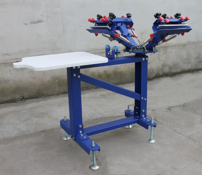 Плата 4 Color 1Station Screen Printing Machine Desktop Press Printer Shirt Press