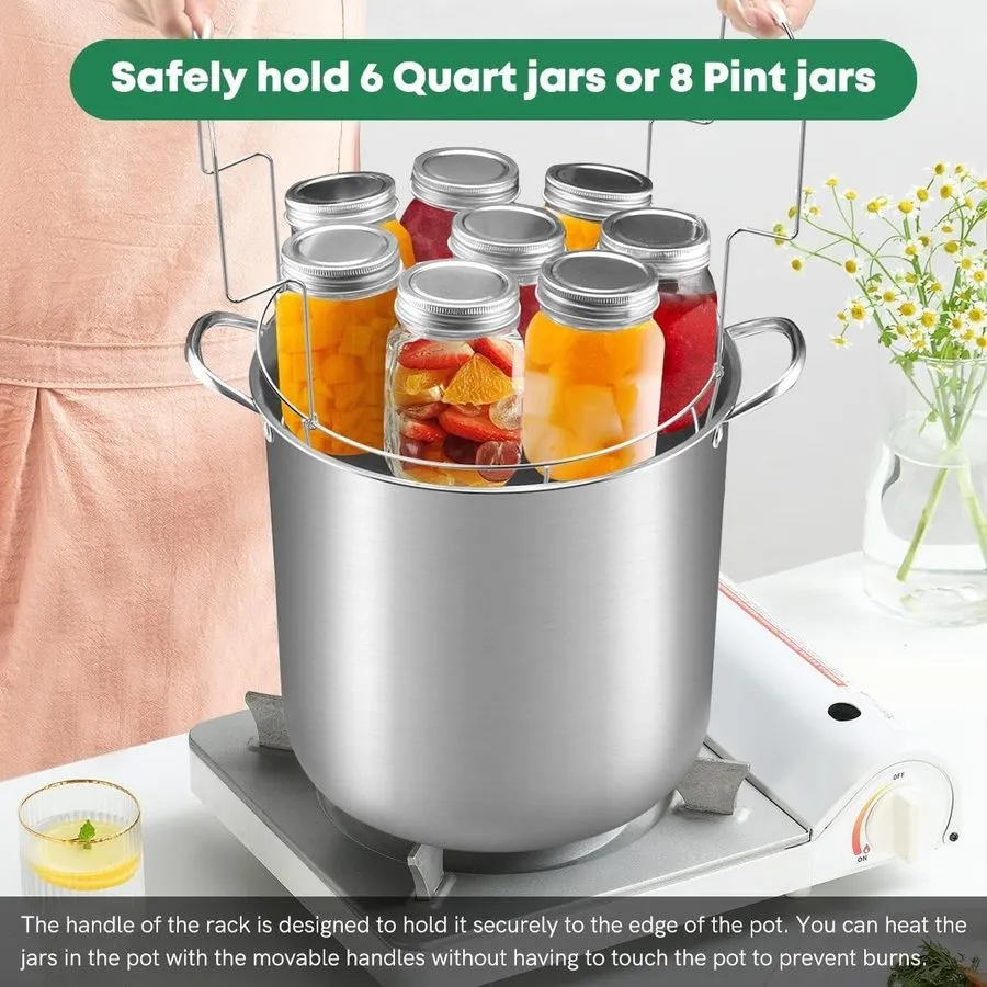 Водяная баня Stainless Steel 21.5QT Water Bath Canning Pot Canning Tools Set