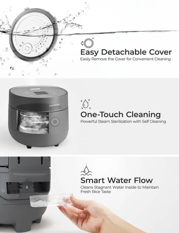 Рисоварка CUCKOO Micom Fuzzy Logic Rice Cooker, 12-Cup Cooked, Gray, CR-0675FG — фото лота 1
