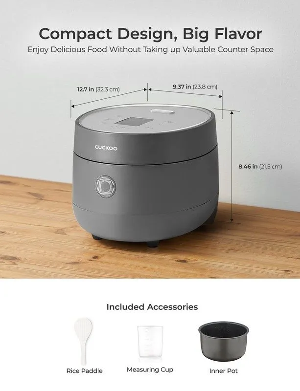 Рисоварка CUCKOO Micom Fuzzy Logic Rice Cooker, 12-Cup Cooked, Gray, CR-0675FG — фото лота 2