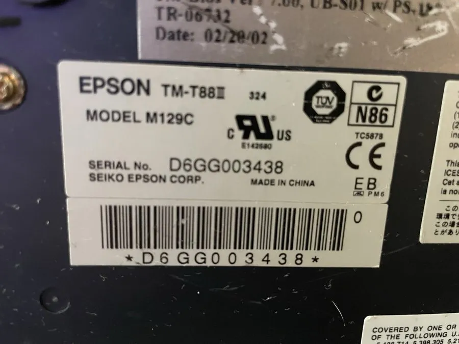Принтер чеков Epson TM-T88III M129C Thermal POS Receipt Printer Parallel Interfa — фото лота 2