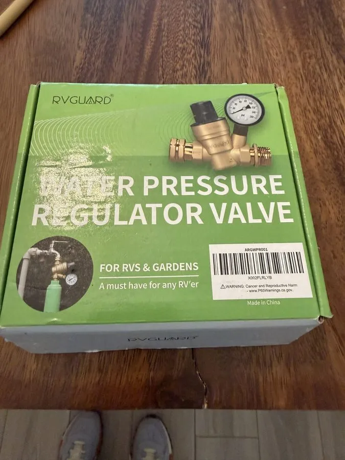 Клапан RVGUARD RV Water Pressure Regulator Valve, Brass Lead-Free Adjustable ARG — фото лота 1