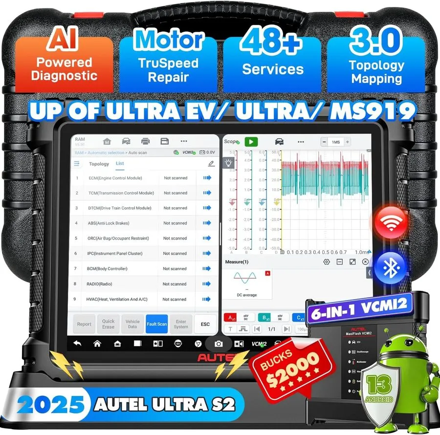 Диагностический сканер 2026 Autel MaxiSYS Ultra S2 Diagnostic Scanner Tool 6-in-