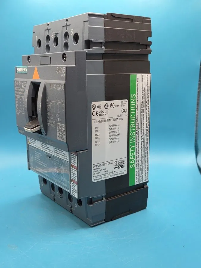 Автоматический выключатель SIEMENS 3VA5215-6EC31-0AA0 3 Pole 150 Amp Circuit Bre — фото лота 2