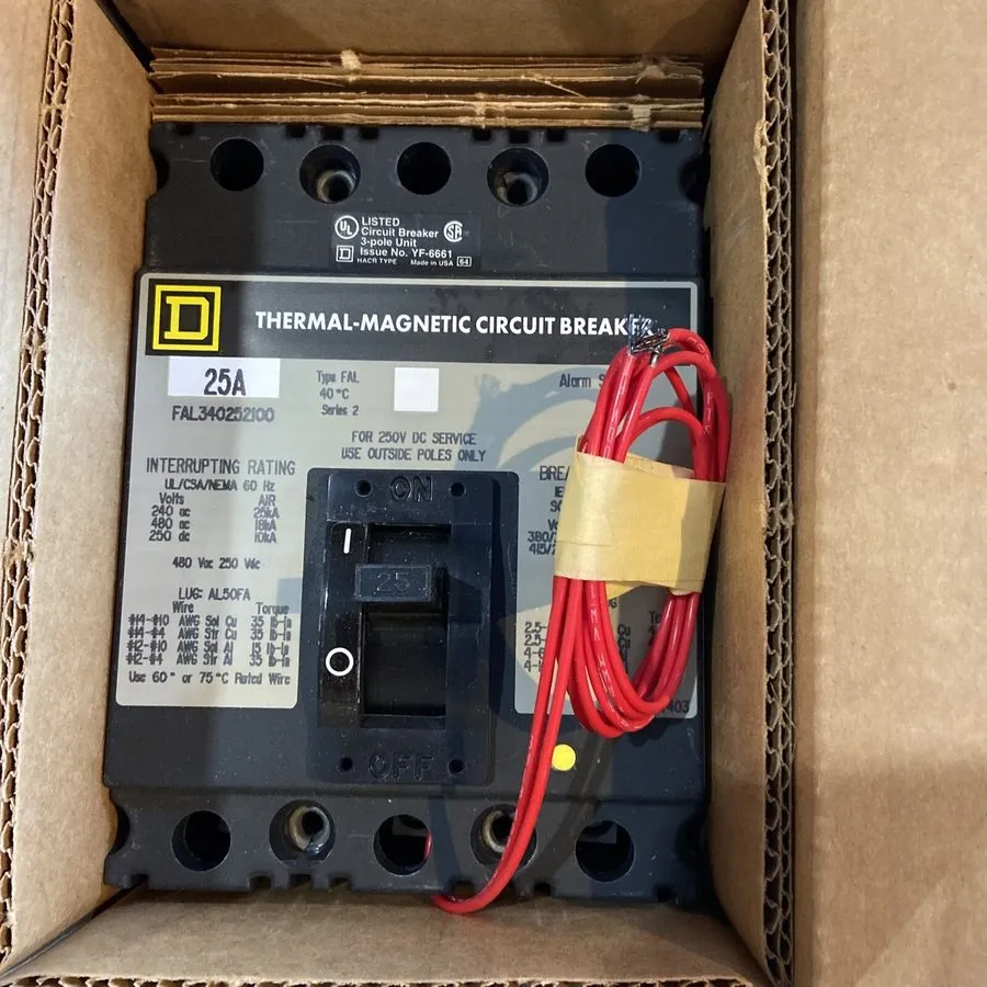 Автоматический выключатель SQUARE D FAL34025 3pole 25 AMP 480V CIRCUIT BREAKER — фото лота 1