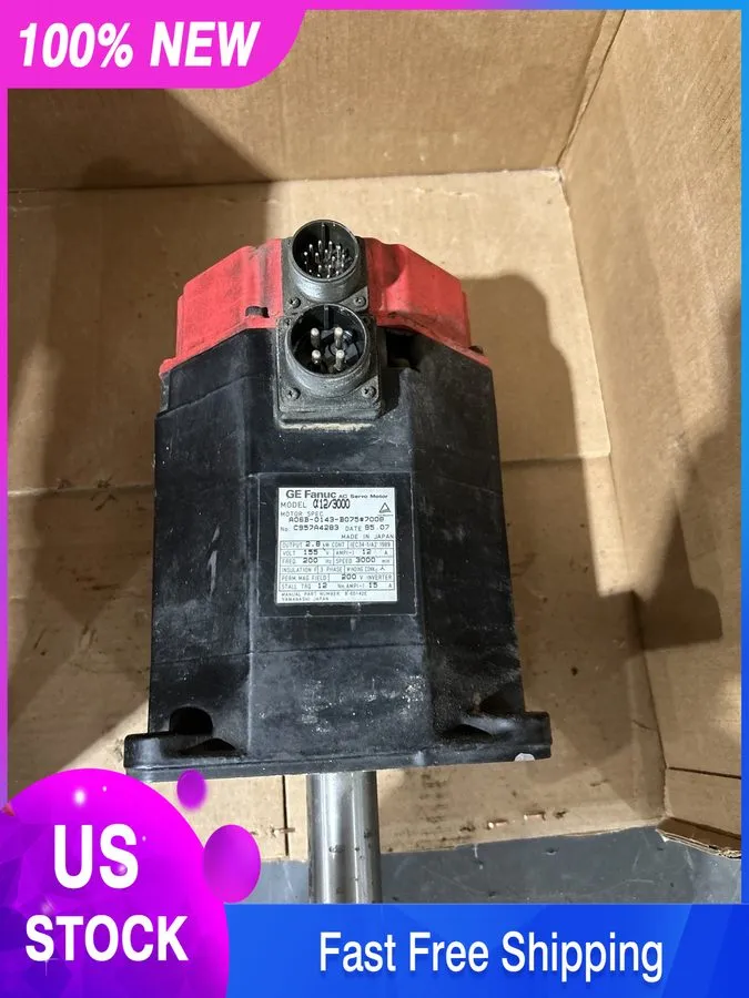 Серводвигатель GE FANUC AC SERVO MOTOR A06B-0143-B075#7008 A12/3000 3PH 2.8KW 30