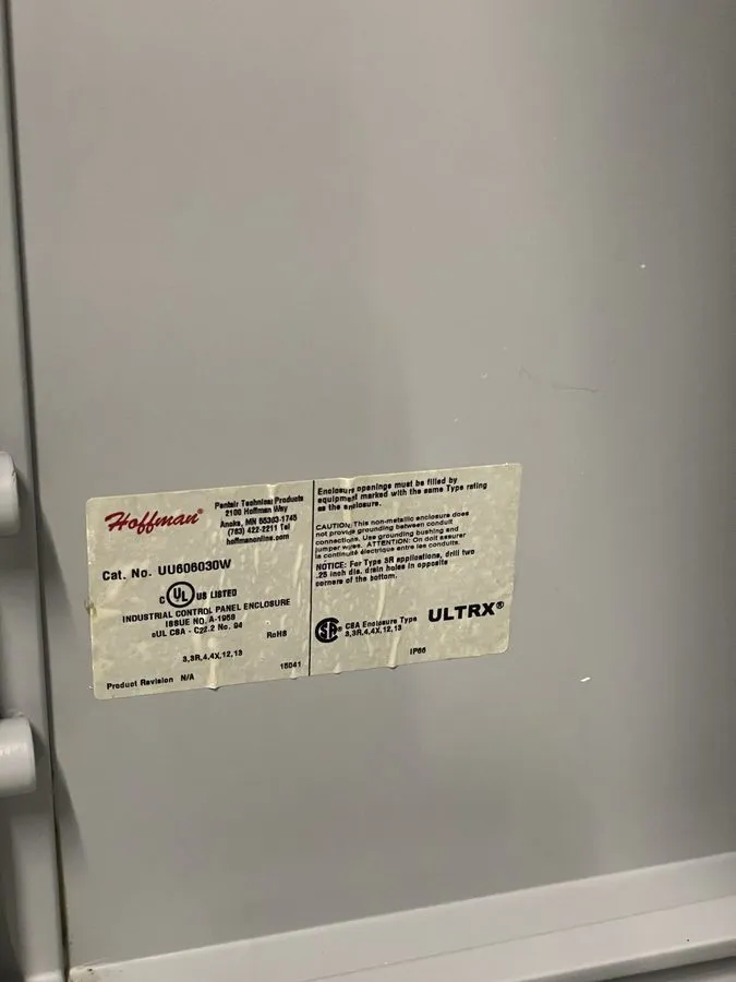 Монтажный шкаф Hoffman UU606030W Industrial Control Panel Enclosure Backplate Wi — фото лота 1