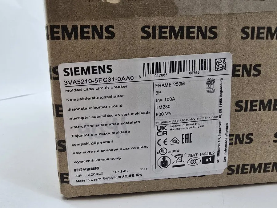 Автоматический выключатель Siemens 3VA5210-5EC31-0AA0 Bolt-On Circuit Breaker 10