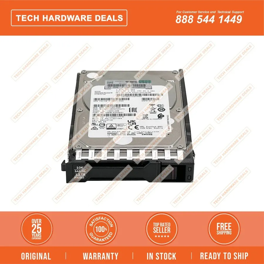 Жёсткий диск P30563-001 HPE 1.2TB 2.5" SAS 10K 12G Gen10 Plus V2 HDD Hard Drive