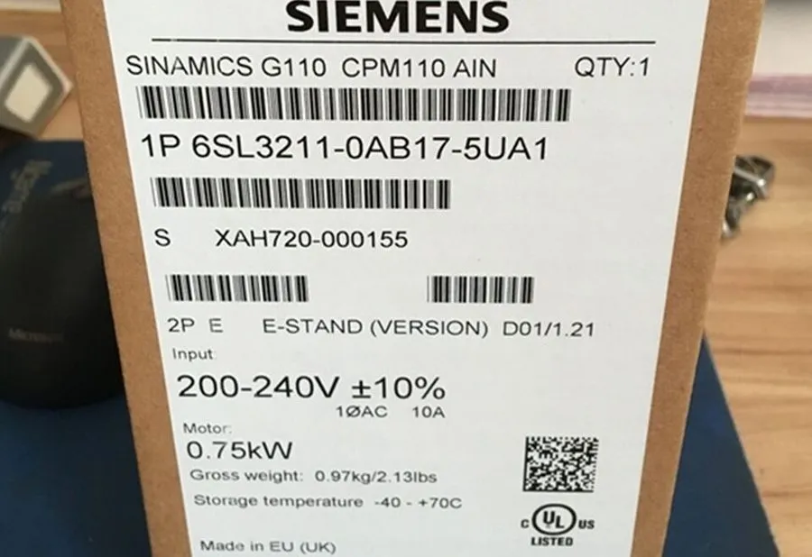Частотный преобразователь Siemens SINAMICS G110 0.75kW VFD Inverter 6SL3211-0AB1