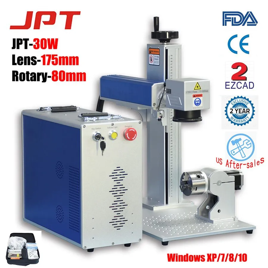 Полиграфическое оборудование US 30W JPT Fiber Laser Engraver EZCAD2 Sinogalvo 30