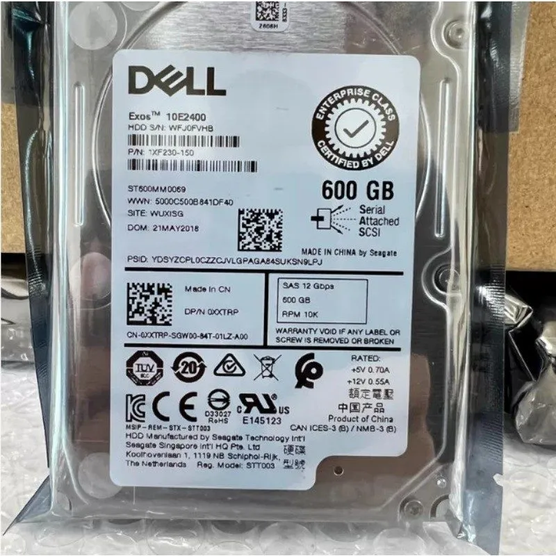 Сервер Dell 0XXTRP ST600MM0069 600GB 10K 12Gbps SAS 2.5 Inch Server Hard Drive