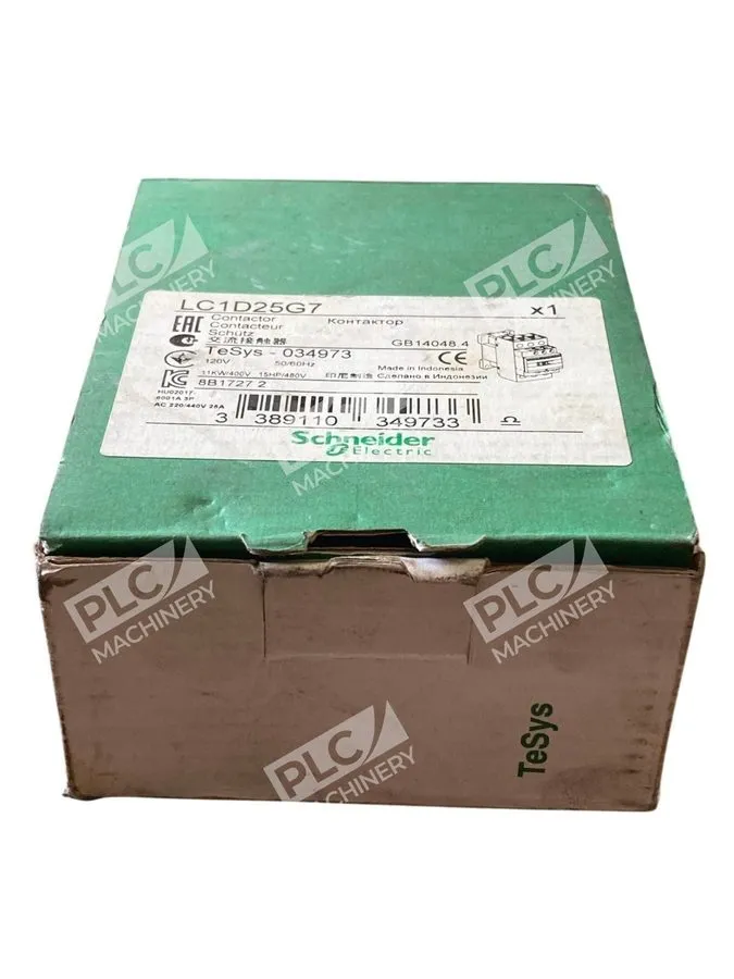 Контактор Schneider Electric LC1D25G7 TeSys D LC1D25 25A 3-Pole Contactor 120V A