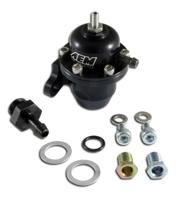 Трубопроводная арматура AEM 25-301BK Adjustable Fuel Pressure Regulator Black
