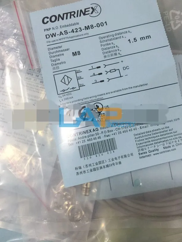 Индуктивный датчик CONTRINEX DW-AS-423-M8-001 Inductive Sensor — фото лота 1