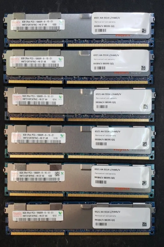 Модуль памяти Hynix 32GB 4x8GB DDR3 PC3-10600R ECC Reg RAM HMT31GR7AFR4C-H9