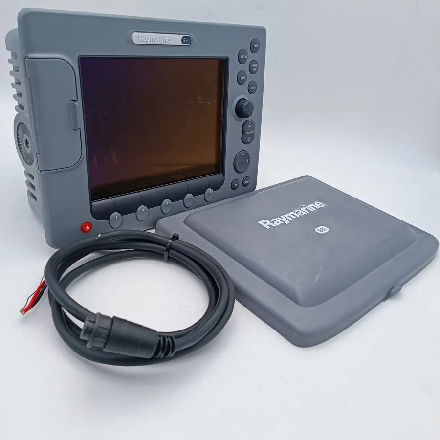 Радар RAYMARINE E120 E02013 GPS CHART PLOTTER FISHFINDER RADAR MFD DISPLAY UNIT — фото лота 2