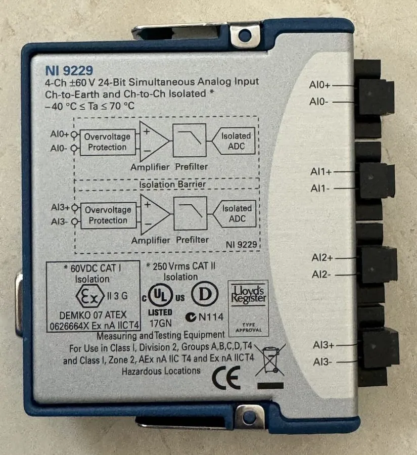 Модуль ввода-вывода National Instruments NI 9229 Analog Input Module NI-9229 779