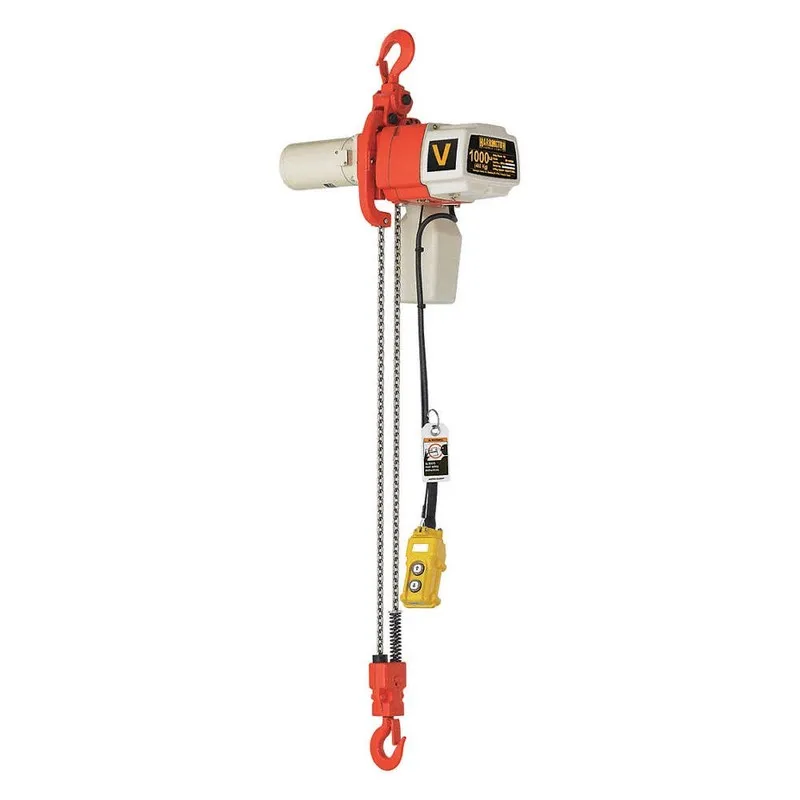 Таль Harrington Ed1000v-15 Electric Chain Hoist, 1, 000 Lb, 15 Ft, Hook Mounted — фото лота 1