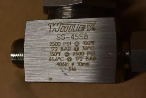 Клапан Swagelok SS-45S8 Stainless Steel Ball Valve 2500psig 1/2" — фото лота 1
