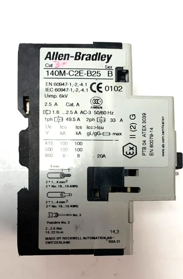 Автоматический выключатель Allen Bradley 140M-C2E-B25 Motor Protection Circuit B