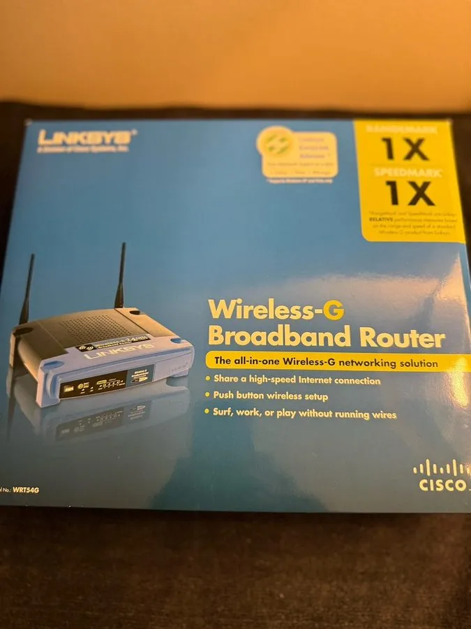 Маршрутизатор LINKSYS WIRELESS -G BROADBAND ROUTER (WRT54G) 2.4 GHz/ 802.11g -4 