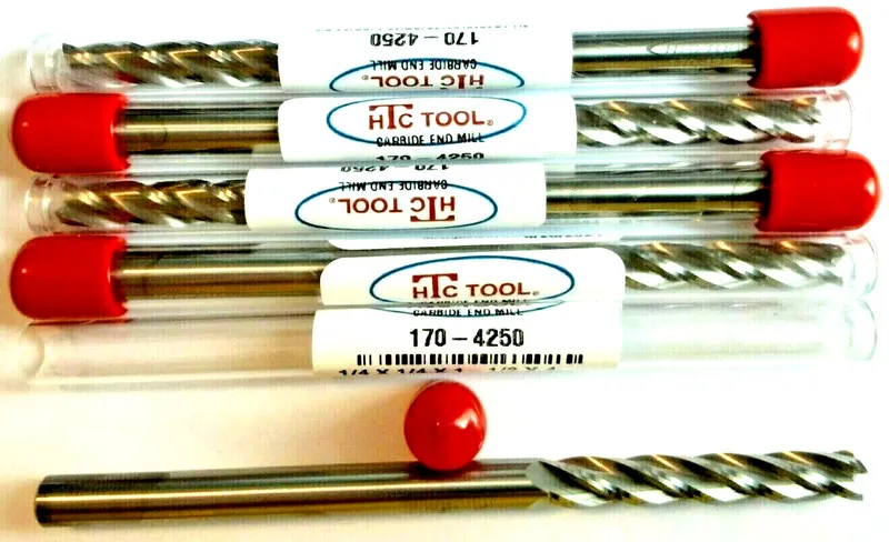 Режущий инструмент 1/4" (.250") 4 flute EXTRA LONG CARBIDE End mill USA 170-4250