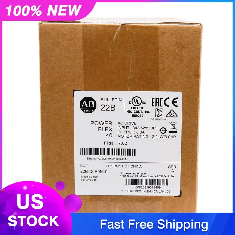 Частотный преобразователь 22B-D6P0N104 Allen-Bradley PowerFlex 40 2.2KW/3.0HP AC