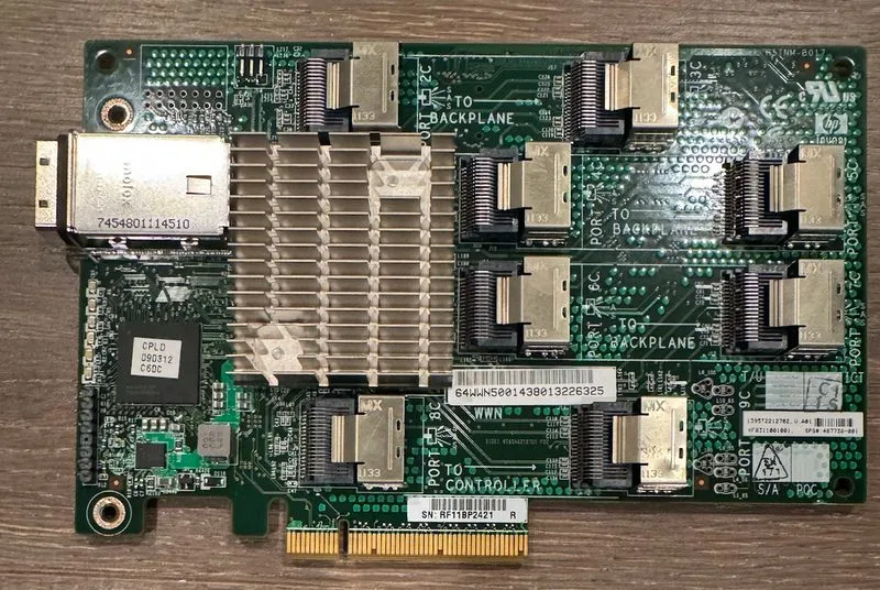 Экспандер HP 468406-B21 487738-001 468405-001 24BAY 3GB sas expander card 468405 — фото лота 1