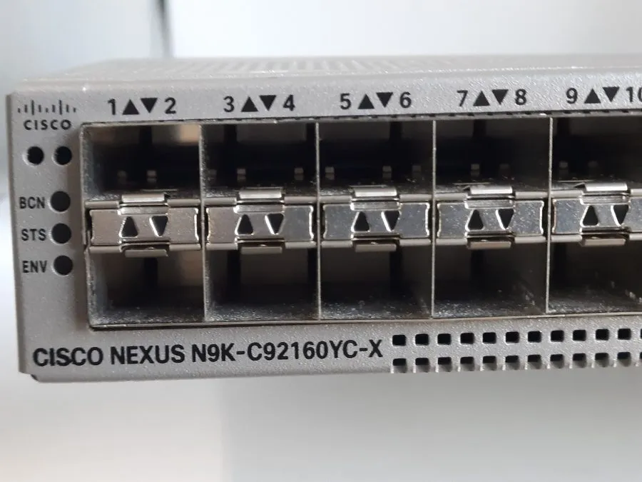 Коммутатор Cisco N9K-C92160YC-X Nexus Missing Ports-51 & 52 With Power supplies