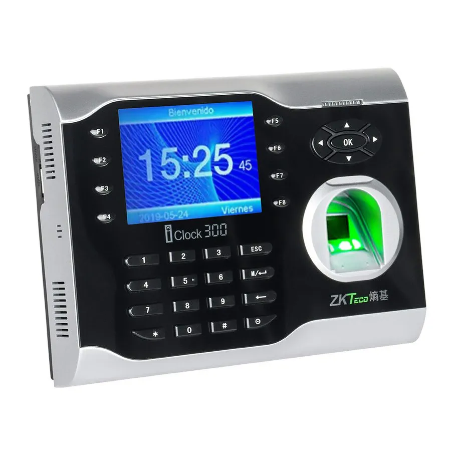 Оборудование видеонаблюдения ZKTeco iClock300 TCP/IP Biometric Fingerprint Time  — фото лота 2