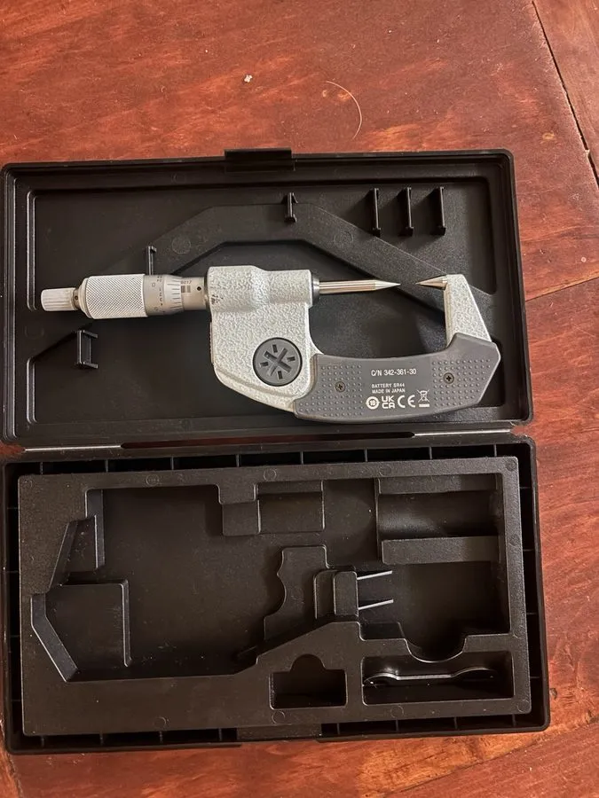 Микрометр Mitutoyo 342-361-30 0-1" / 0-25.4mm 30 Degree Digital Point Micrometer — фото лота 1