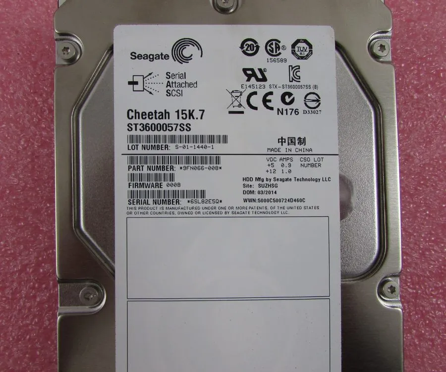Жёсткий диск ST3600057SS Seagate Cheetah 600GB 15K RPM 6Gb/s 3.5" SAS HDD Hard D