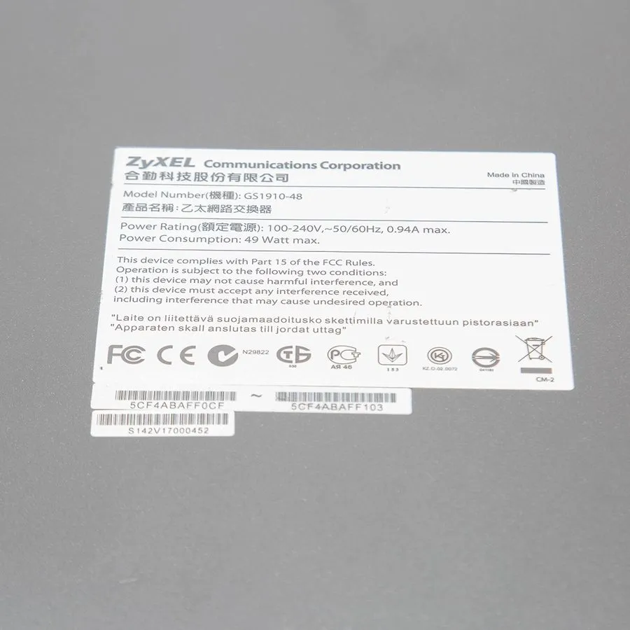 Коммутатор Zyxel GS1910-48 48x GbE RJ-45 Port Smart Managed Switch SKU#1849292 — фото лота 3