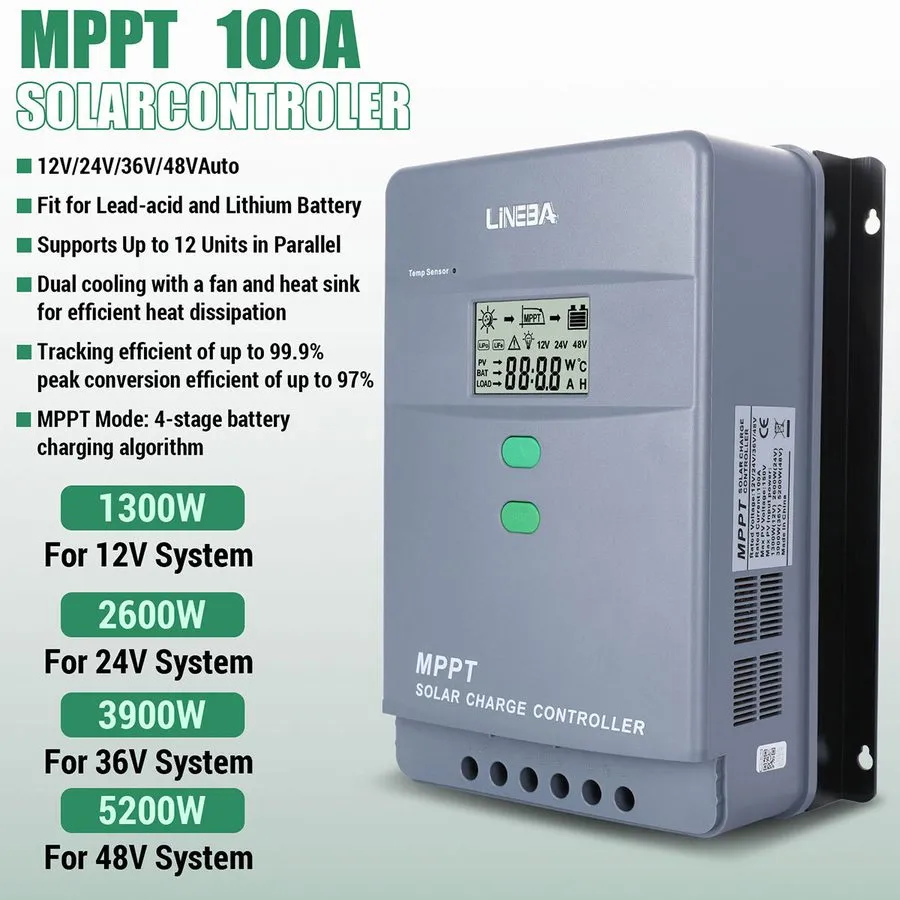 Аккумулятор MPPT 100A/60A/30A Solar Charge Controller — фото лота 2