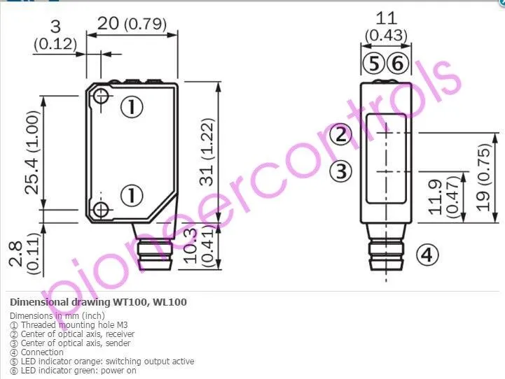 Датчик приближения SICK WT100-N3410 Photoelectric proximity sensor ,NPN