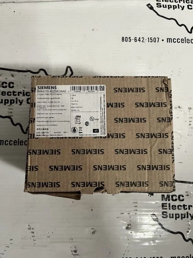 Автоматический выключатель Siemens 3VA4170-4ED34-0AA0 Circuit Breaker 3P/70A /48