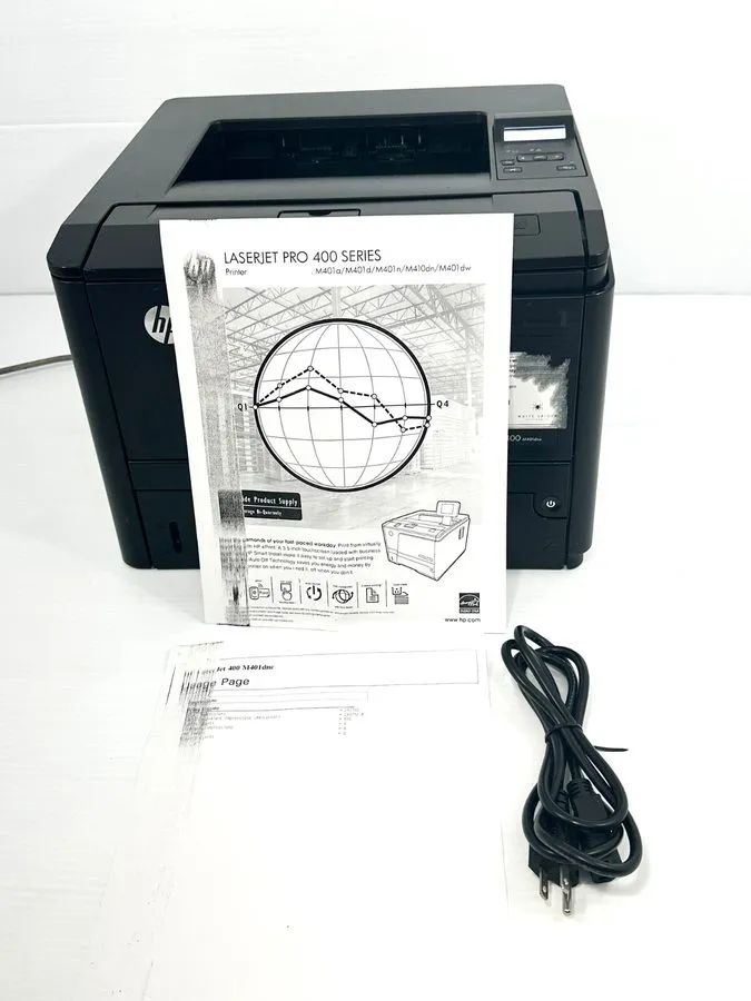 Лазерный принтер HP Laserjet M401dne Laser Printer Cleaned & Serviced COUNT 13,9 — фото лота 1