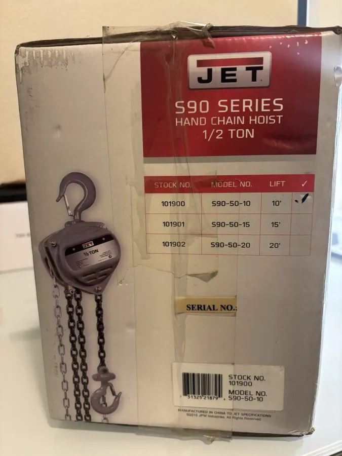 Таль S90-50-10 1/2-Ton Hand Chain Hoist with 10 Ft. Lift