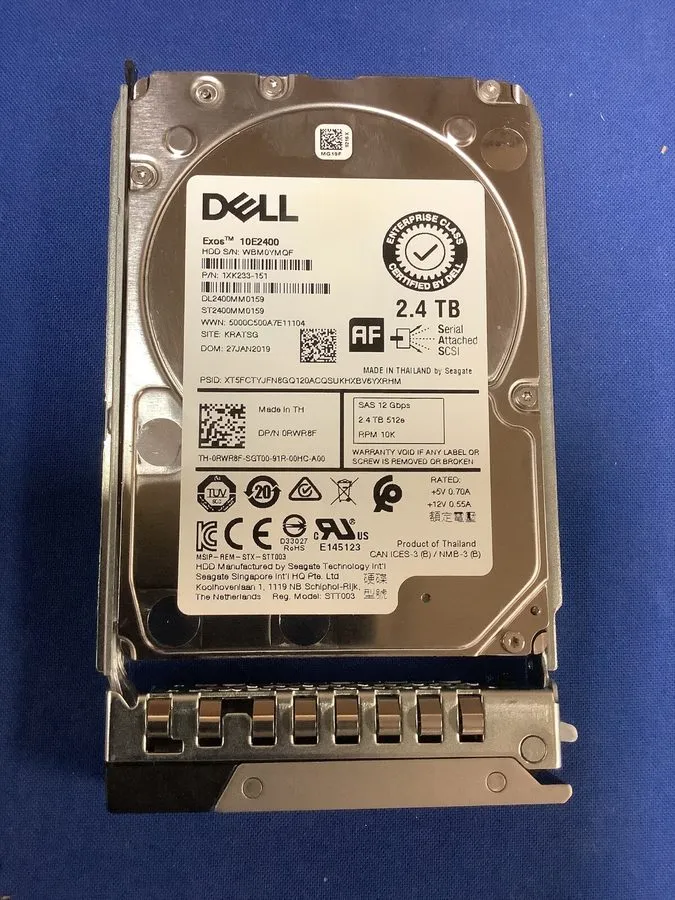 Жёсткий диск ST2400MM0159 Dell RWR8F 2.4TB 10K SAS 2.5" 12Gbps HDD Hard Drive 0R