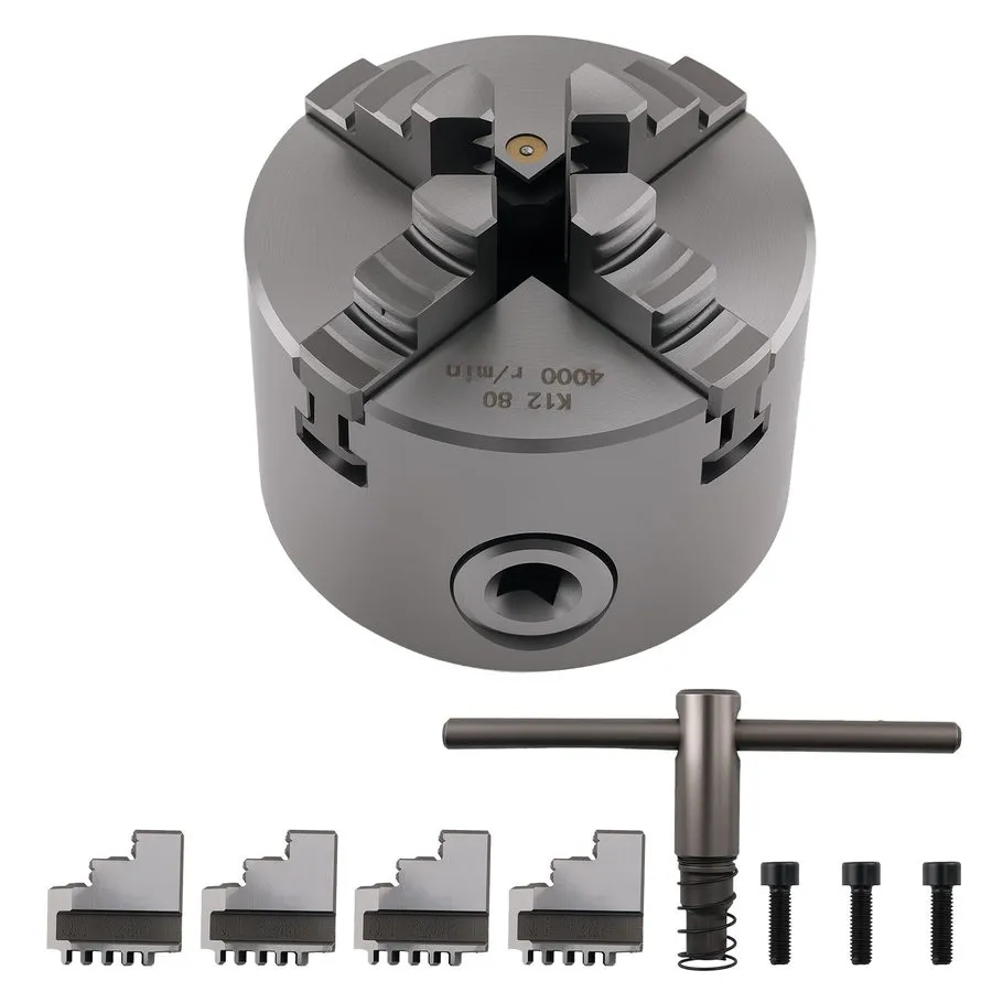 Режущий инструмент 4 Jaw Lathe Chuck K12-80 80mm Self Centering